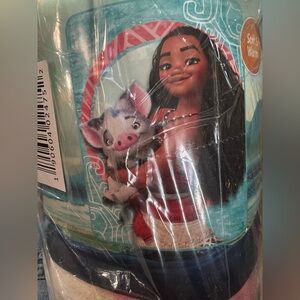 Disney Moana Blanket - Blue, Pink, White